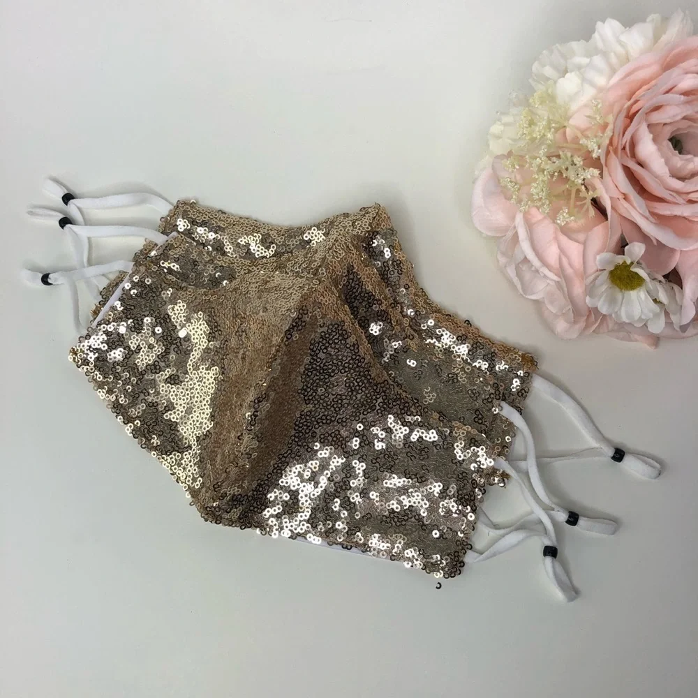GOLD Sequins Face Mask